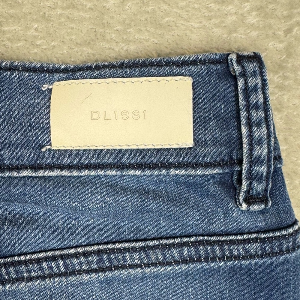DL1961 Hepburn Wide Leg 32” Blue Jeans High Rise Orlena Wash Stretch Size 26 - Picture 9 of 13